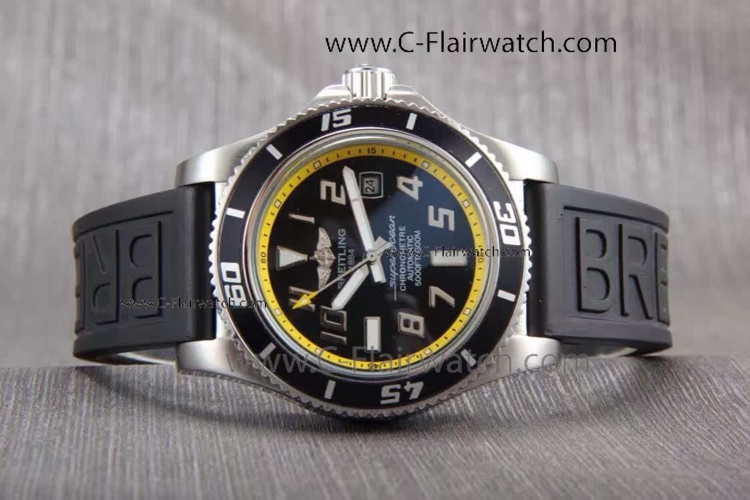 Fake Breitling Superocean Abyss Watch Black Rubber Strap
